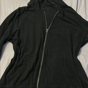 Black Zip-Up Hoodie